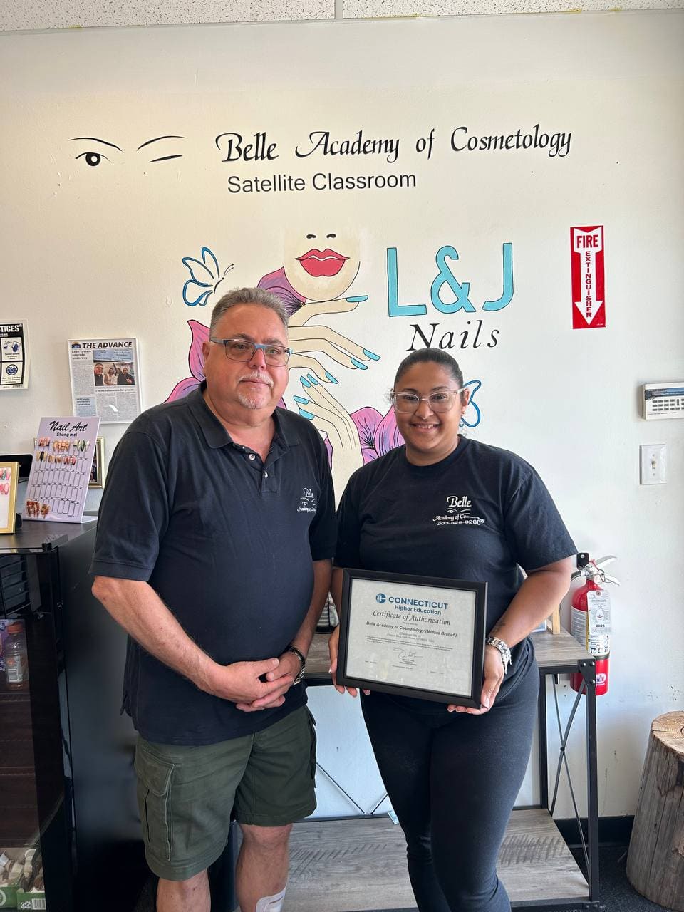 Belle Academy nails classroom certificate presentation ceremony